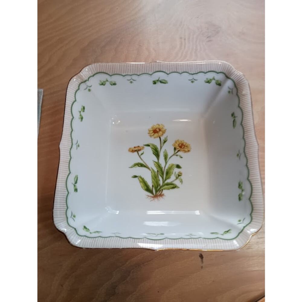 Vintage Collectible George Briard Victorian Garden Square Serving Bowl